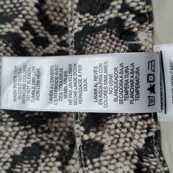 Good American Good Legs Snake Print High Waist Skinny Jeans Size 18 - Picture 11 of 11